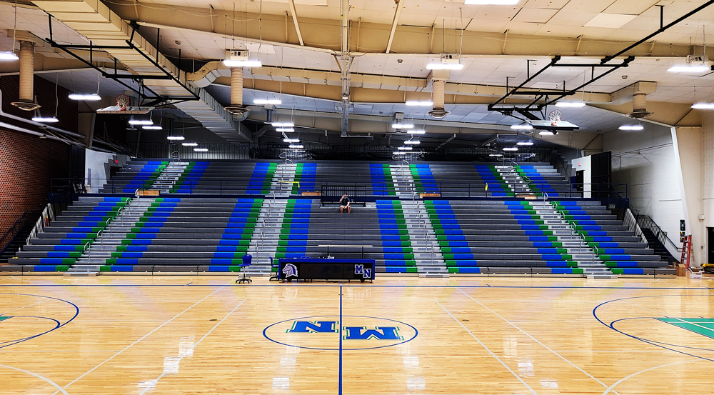 Massive Indoor Retractable Bleachers for Millard North High School