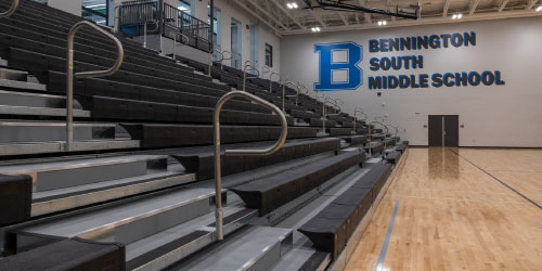 Sport-Systems-Bennington-South-Middle-School-Indoor-Bleachers-Closed-Sideview