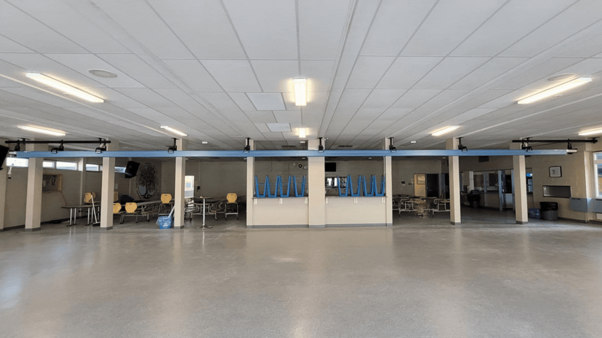 A Gym Divider Curtain in a Cafeteria? Oh Yes We Did!