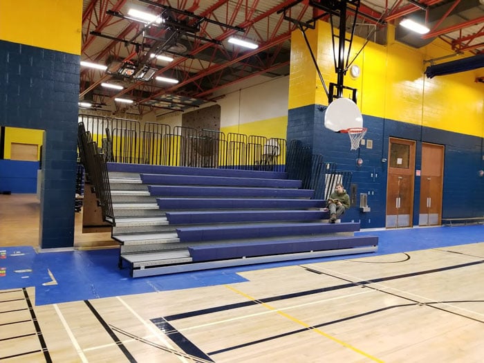 Telescopic Bleachers for Alexander Galt High School in Quebec