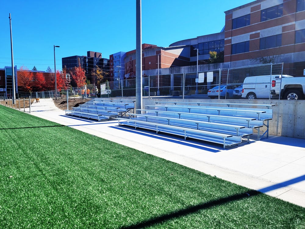 New Sideline Bleachers for Wilfrid Laurier University