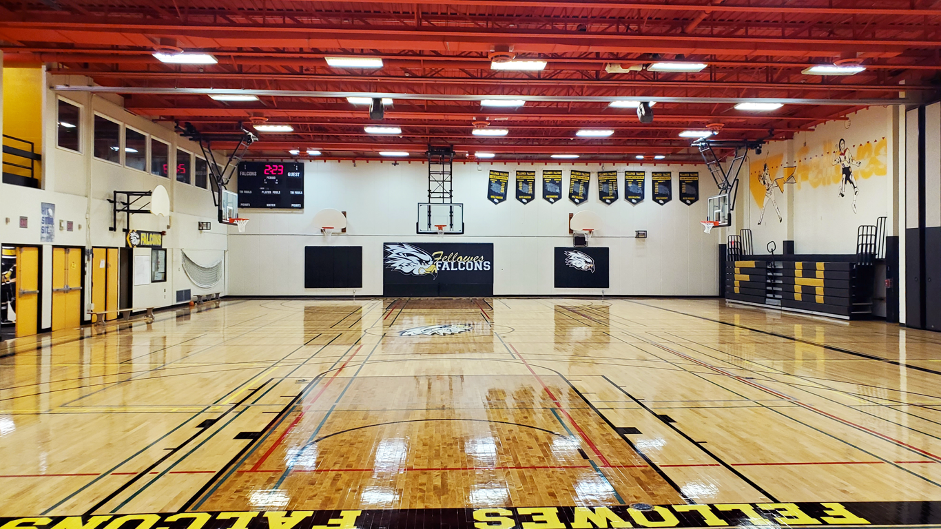 The Fellowes Falcons Receive New Basketball Systems