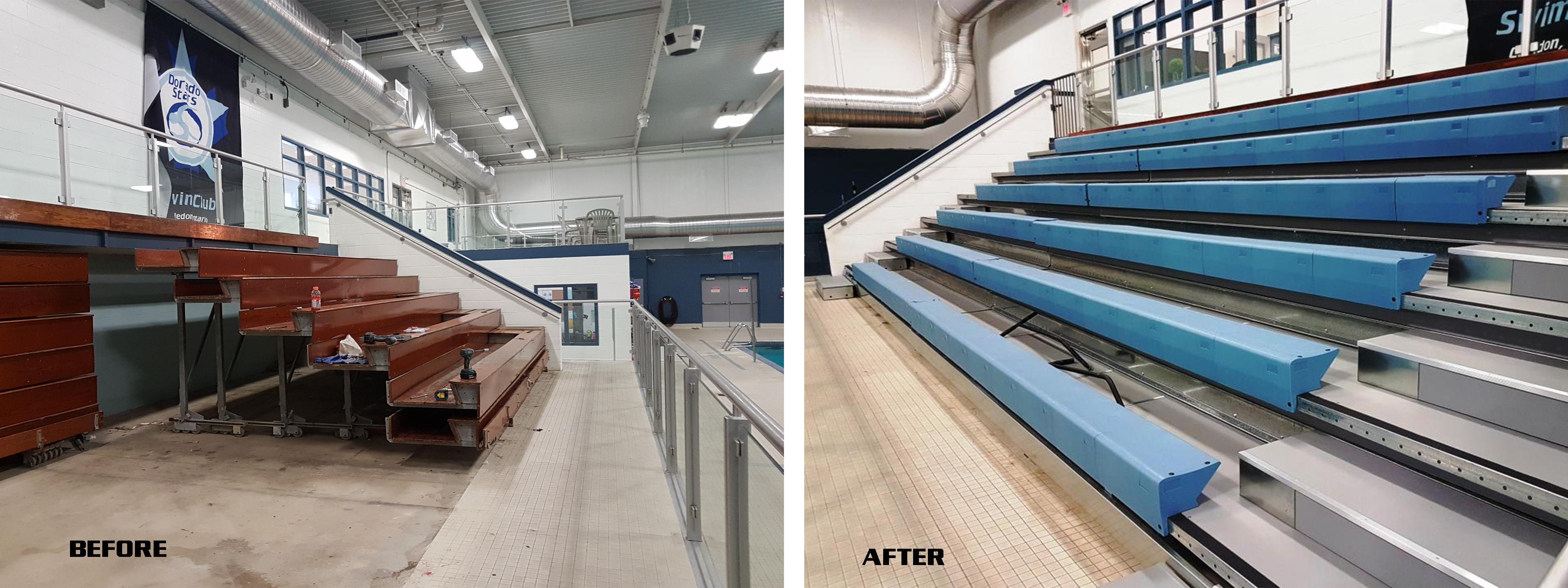 New Retractable Bleachers for Mayfield Recreation Centre