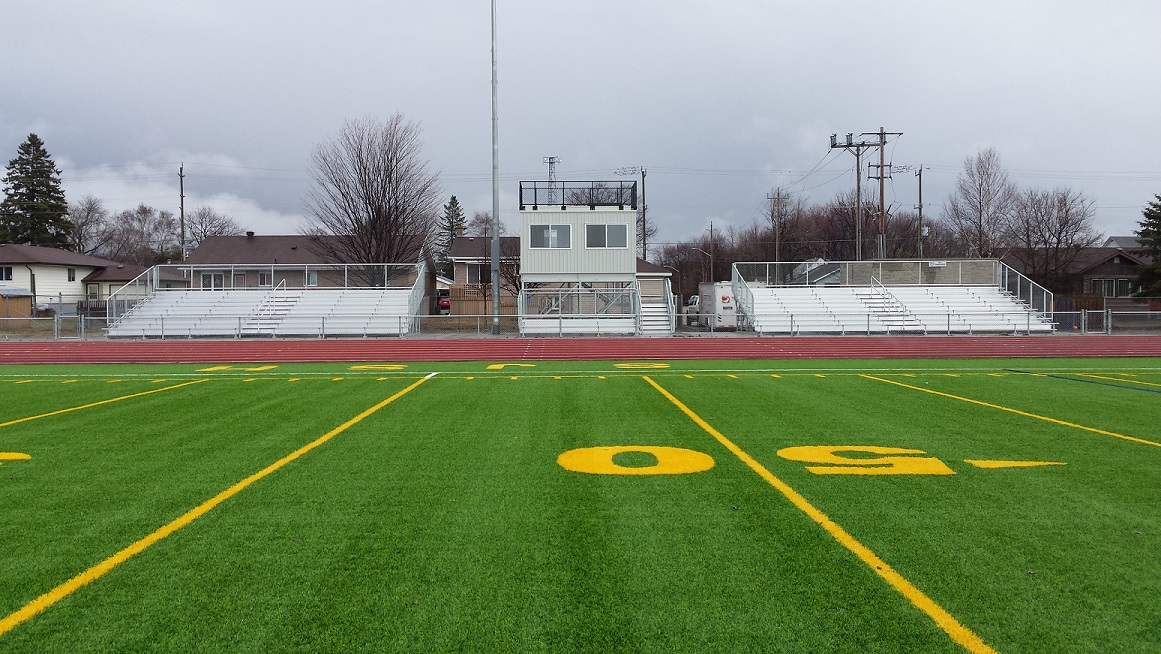 New Bleachers and Standalone Press Box for St. Joseph Scollard Hall